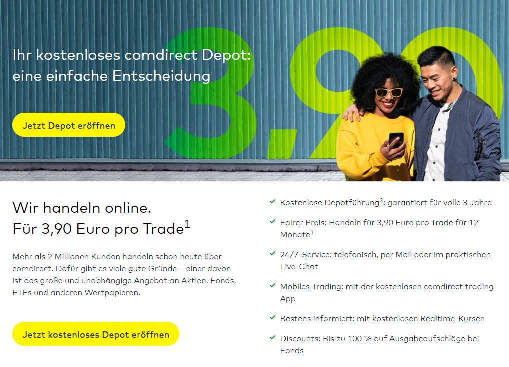 Comdirect Online-Broker und Girokonto