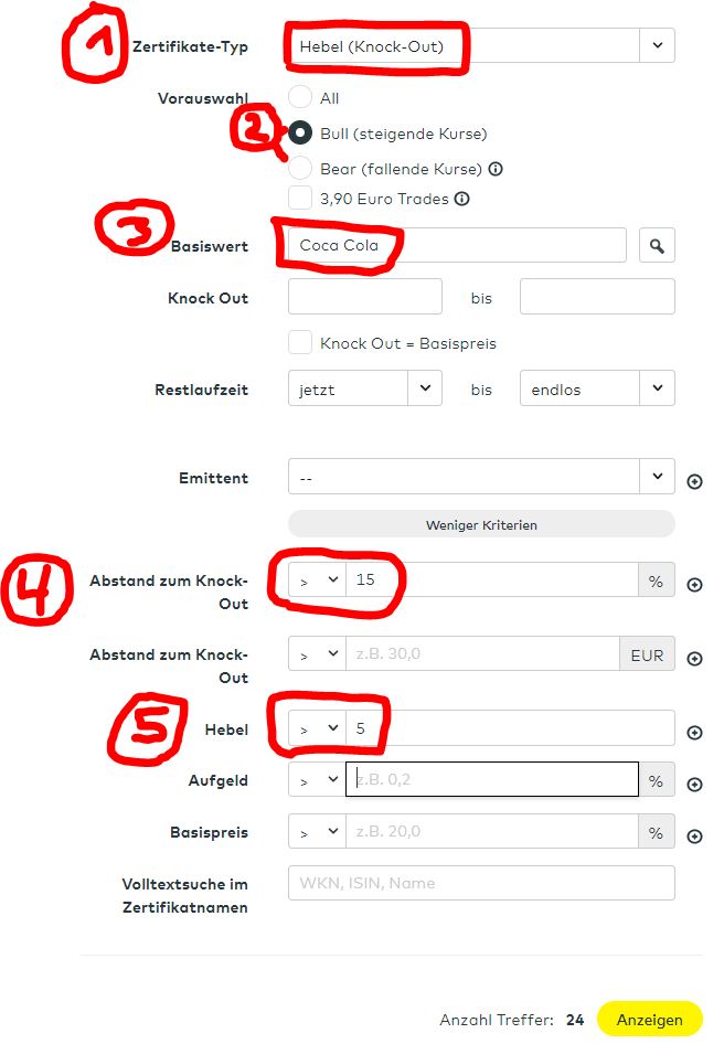 Acheter des certificats Knock-Out 2022 Coûts et exemples - Trendbetter.de