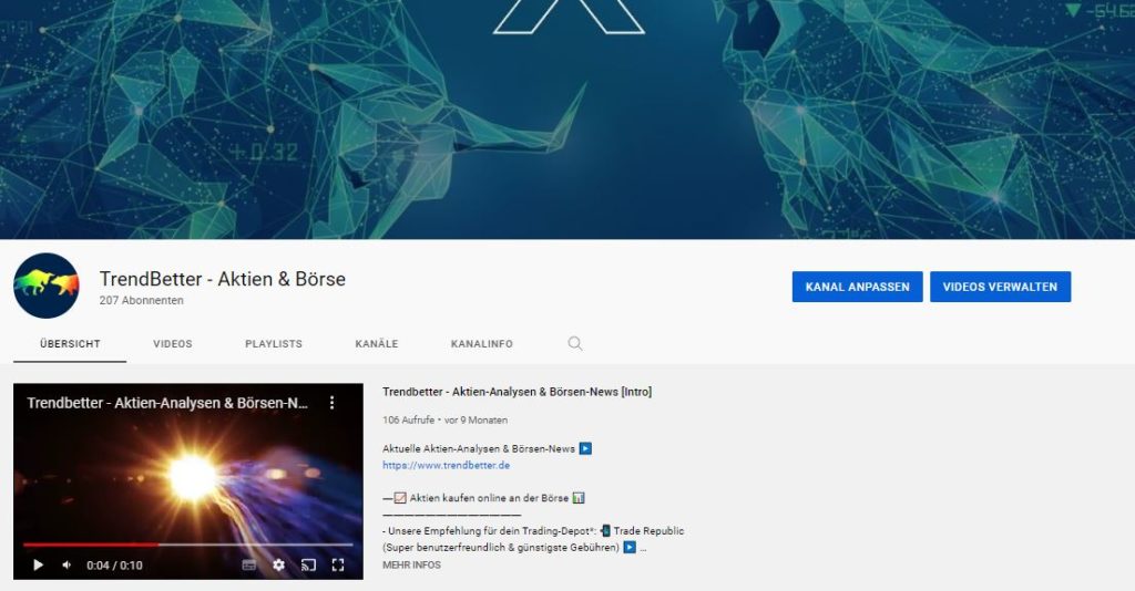 Der beste Aktien-Kanal auf YouTube 2022 Der beste Aktien-Kanal auf YouTube 2022 - Trendbetter.de