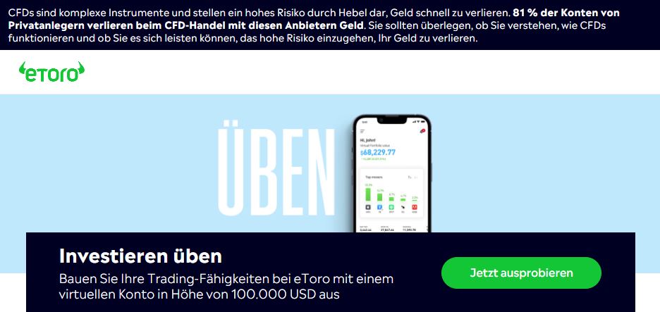 eToro Demokonto - Der ultimative Ratgeber für angehende Trader eToro Demokonto kostenlos