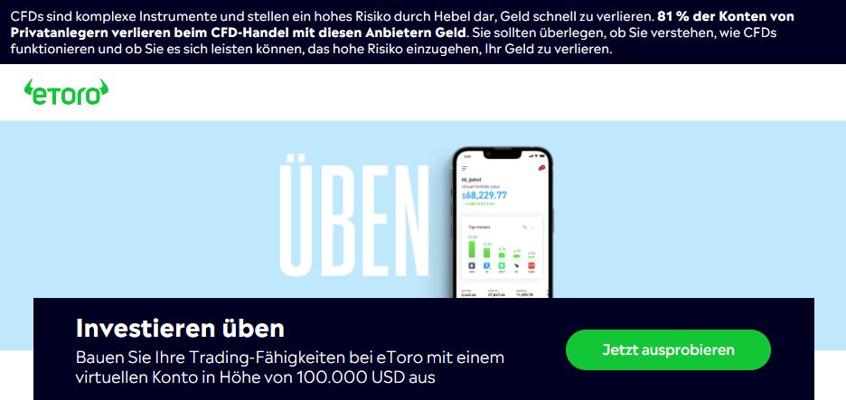 eToro Demokonto kostenlos
