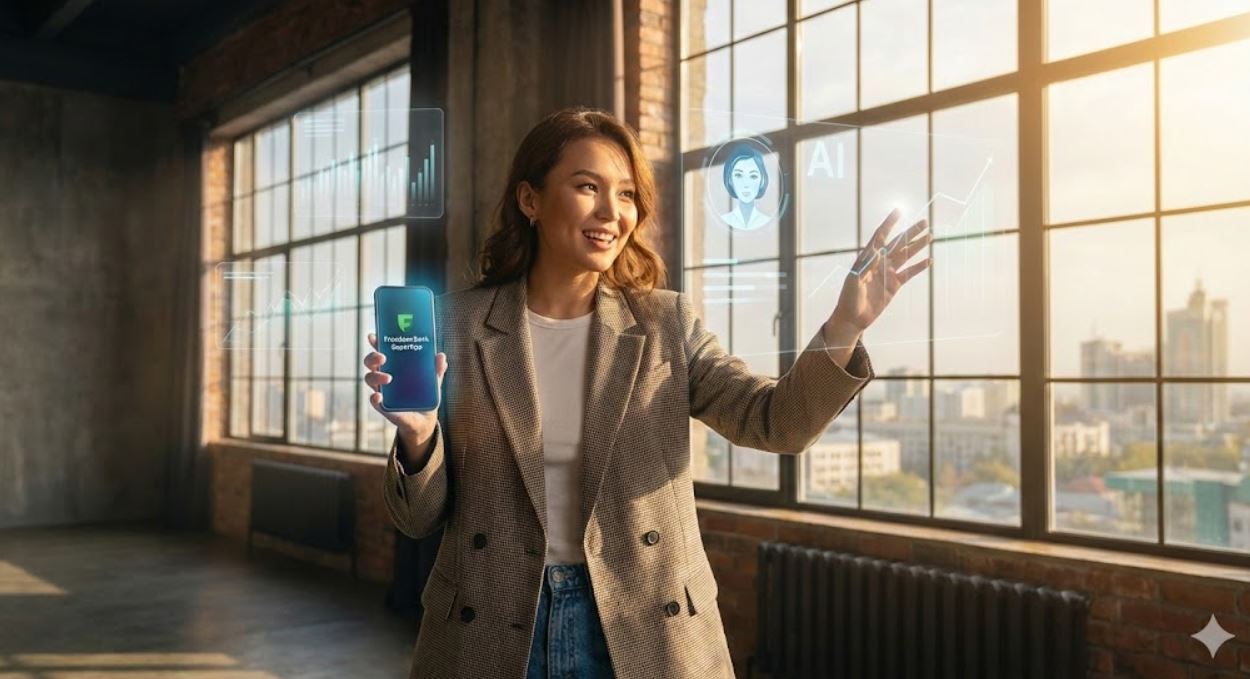 Digitales Kasachstan - AI tätigt Bankgeschäfte in der Anwendung Freedom Bank. - Trendbetter.de