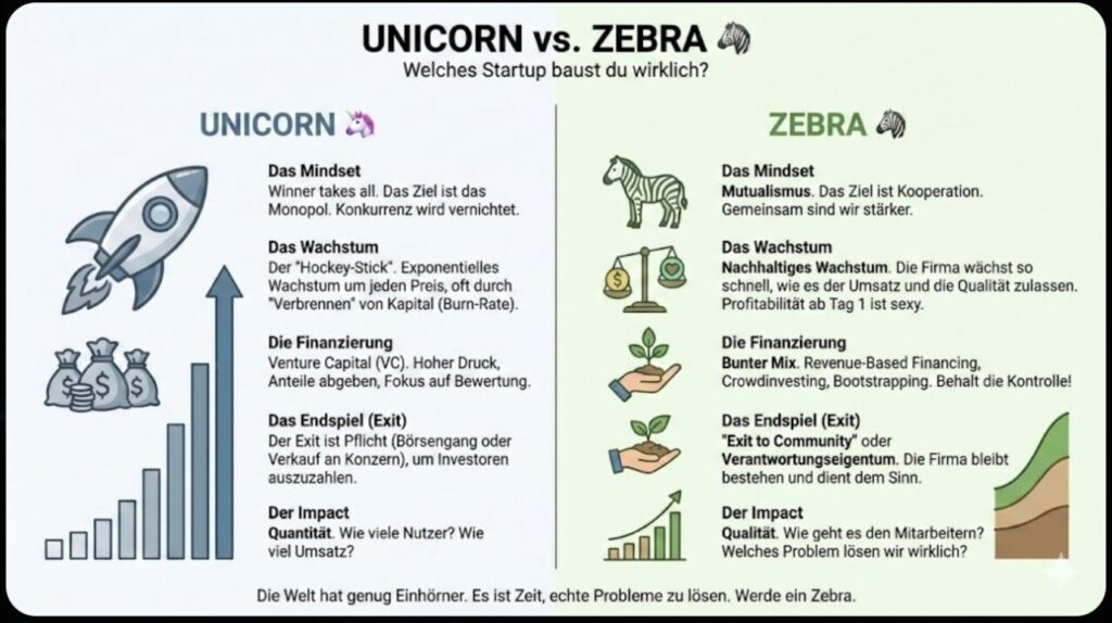 Startup-Exit-Strategien - Unicorn vs Zebra - Trendbetter.de